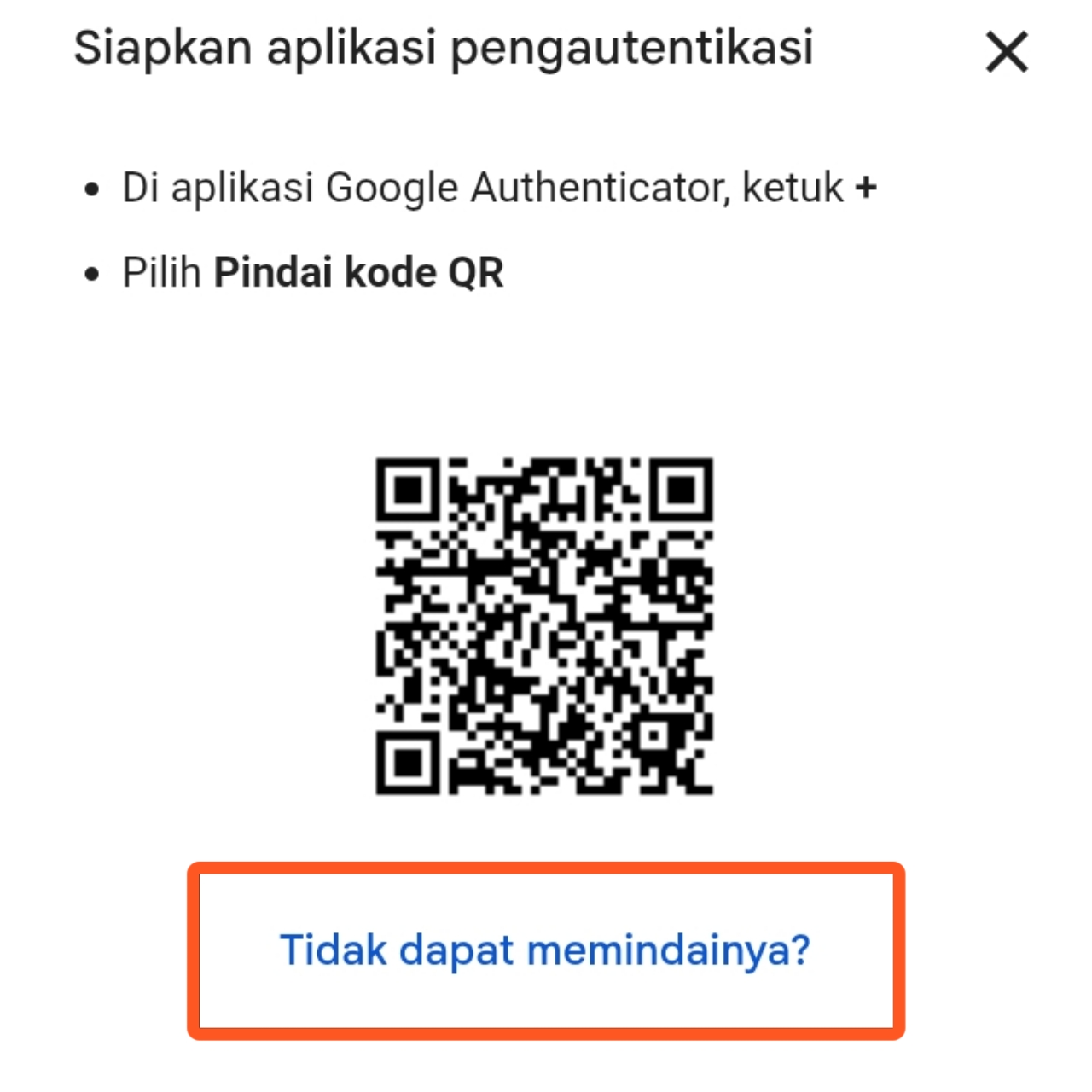 Klik Tidak Dapat Memindainya